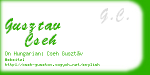 gusztav cseh business card