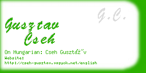 gusztav cseh business card